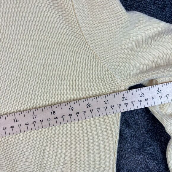 Vtg Arnold Palmer Robert Bruce V-Neck Sweater Light Yellow Men's XL Made In USA - Picture 6 of 11